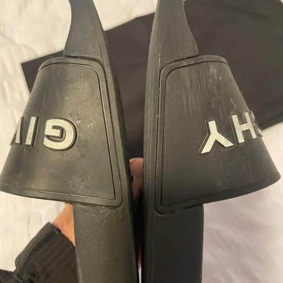 Givenchy Black Woman’s slide Sandals Sleek Minimalist Design - Picture 10 of 14